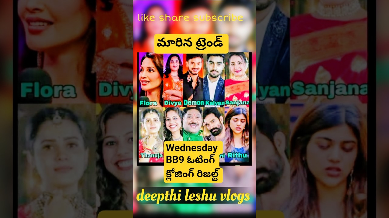 ❓😳 Bigg Boss Telugu 9 5th Week Voting Results Elimination Nomination 