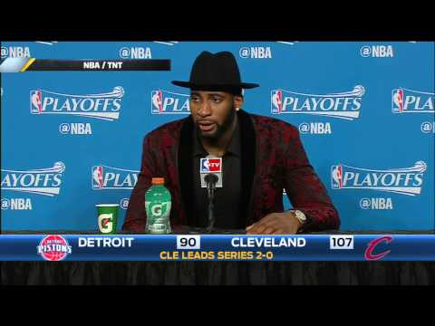 ANDRE DRUMMOND IS WEARING A BAD HAT IN THE POSTGAME PRESSER Hqdefault