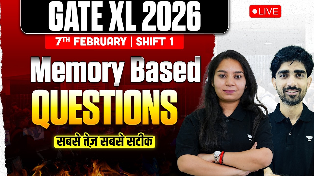 GATE XL 2026 Memory Based Paper Questions | GATE XL 2026 Paper Solution ...
