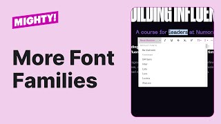 Mighty Mod: Custom Fonts