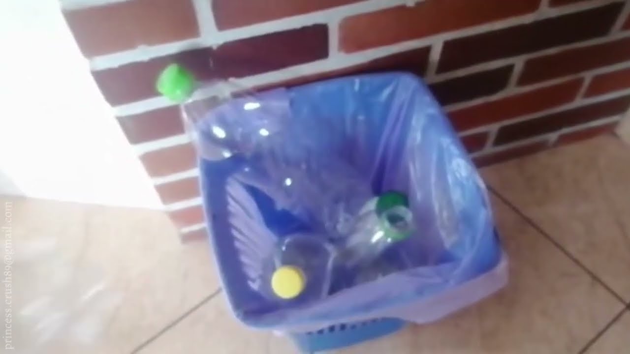 Sneakers crush bottles for recycling  | ASMR