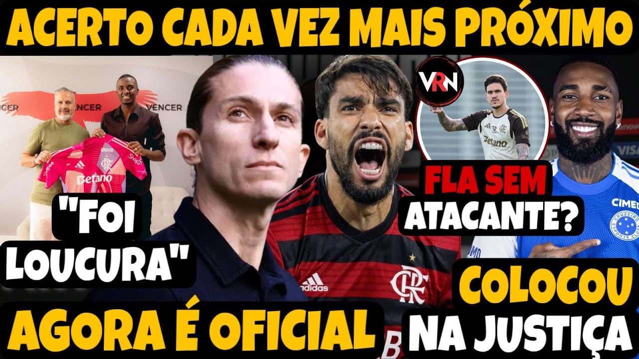 PAQUETÁ E MENGÃO: PERTOS DO ACORDO! JOGADOR NÃO TREINOU! SEM ATACANTE NA JANELA? GERSON NA JUSTIÇA +
