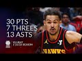 Trae Young 30 pts 7 threes 13 asts vs Heat 23/24 season