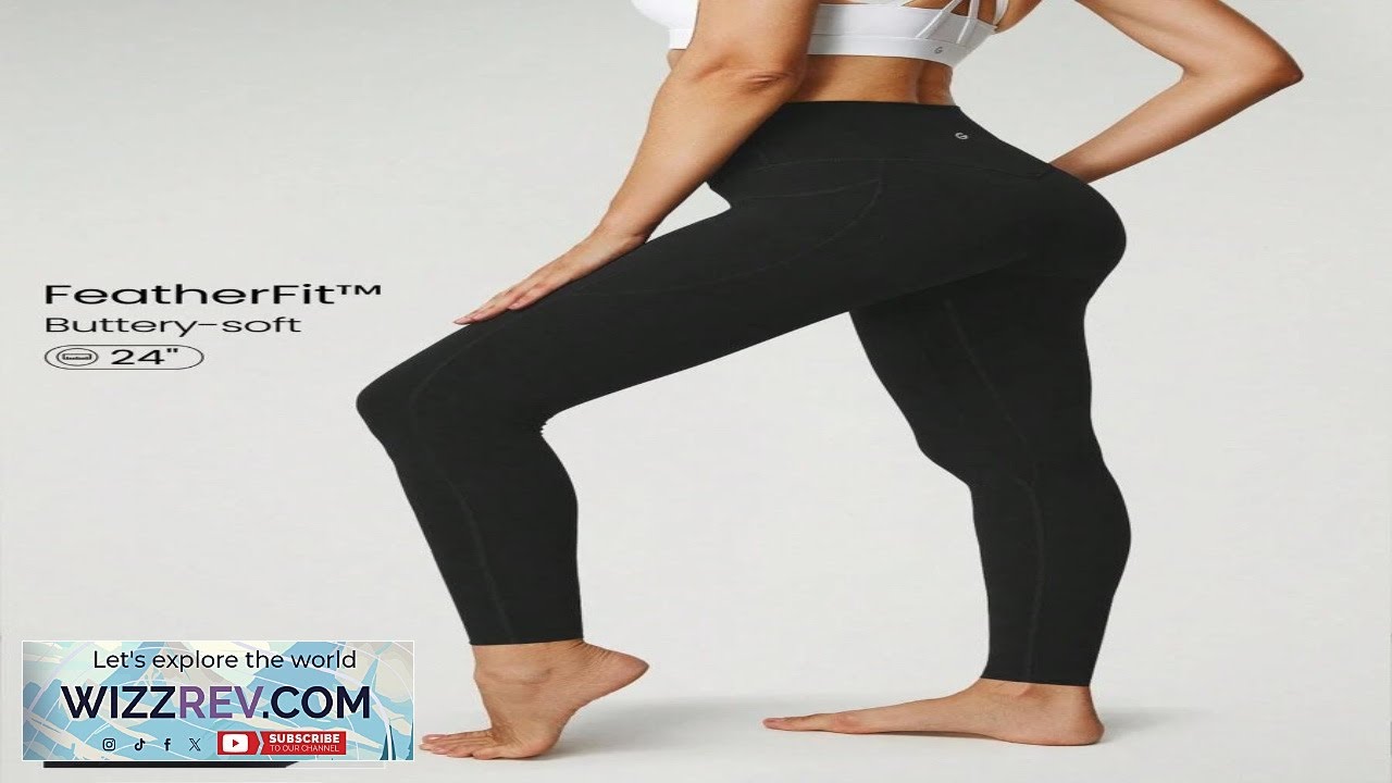 Леггинсы GLOWMODE 24" FeatherFit с высокой посадкой и боковыми карманами, для спортзала, осень-зи...