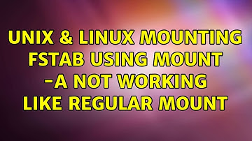 Unix & Linux: Mounting fstab using mount -a not working like regular mount