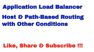 How to implement host and path based routing on ELB | AWS Application Load balancer