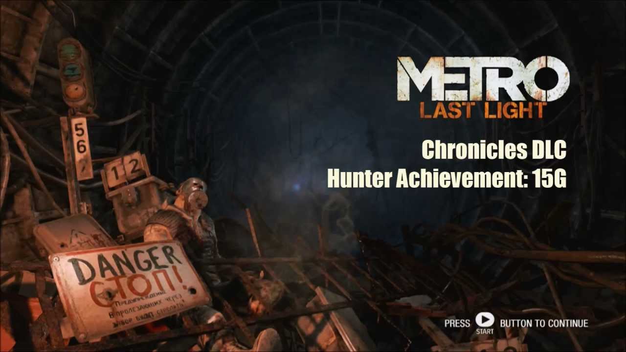 Published achievement in Metro: Last Light Redux