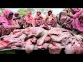 Buffalo Lungs Torkari - 80 KG Fusfus Kosha Recipe - Fefsa Curry Cooking for 450+ People of Village