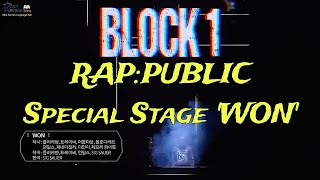 [Full HD] (RAP:PUBLIC Special Stage) Block 1 - 'WON' Myanmar Sub Hangul Lyrics Pronunciation