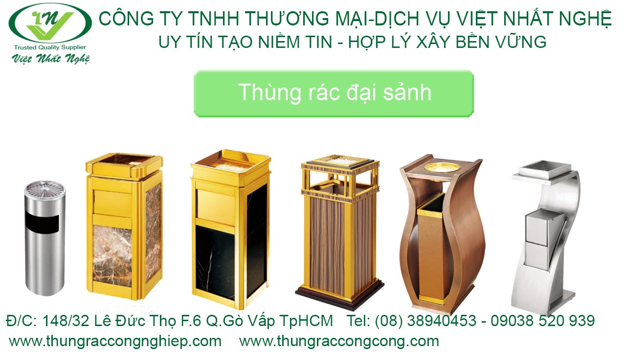 Thùng rác inox có gạt tàn|thùng rác đá hoa cương|sọt rác inox|thùng rác ...