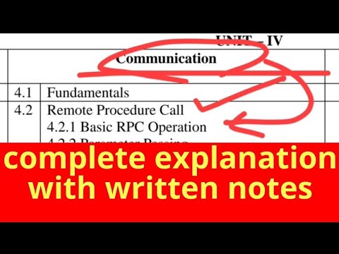 Remote procedure calls basic operation distributed computing system video tutorial lecture notes