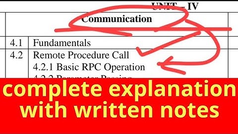 Remote procedure calls basic operation distributed computing system video tutorial lecture notes