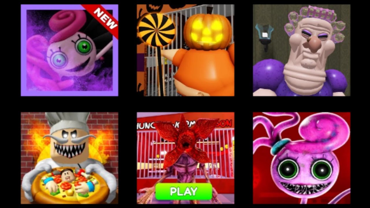 Roblox Twsted Playtime(beta), Halloween Bary's Prison, Grumy Granny, Papa pzza's Prison, ...
