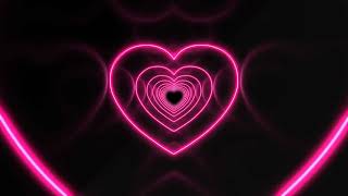 Pink Neon Lights  Heart I Purple Heart Background | Neon Heart love I animation background #screen