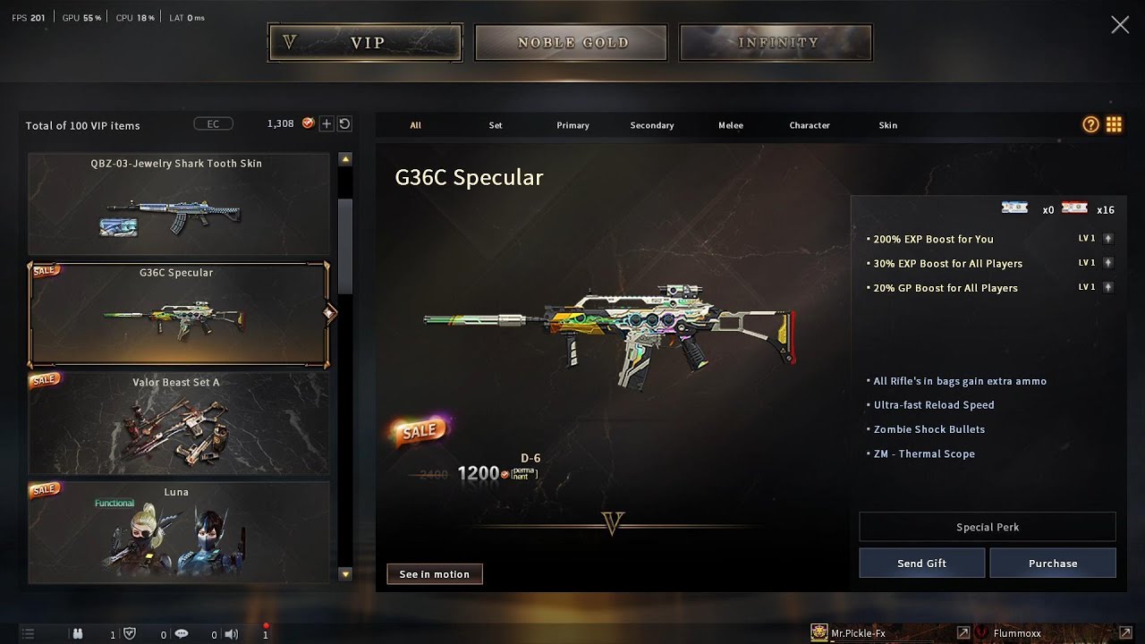 PROMO VIP SALE 2025 (Buying G36C Specular + Gameplay - New Greece FFA)