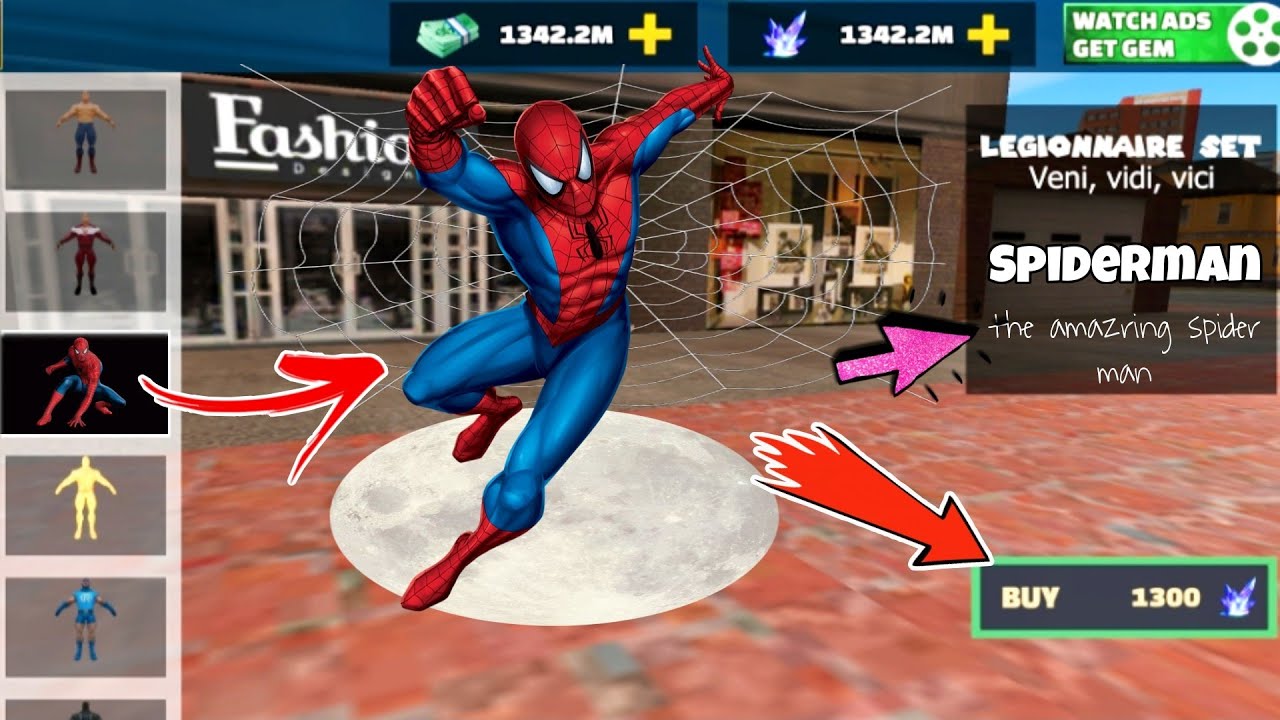 rope hero vice town game spiderman in vice town rope hero game