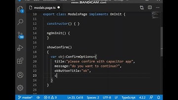 capacitor confirm modal in ionic apps