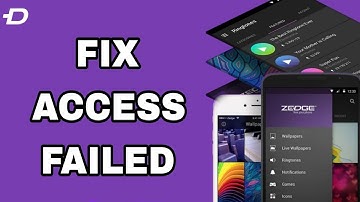 How To Fix And Solve Access Failed On Zedge Wallpapers And Ringtones App | Final Solution