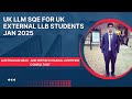 UK LLM SQE for UK External LLB Students Jan 2025