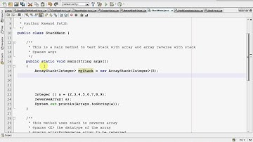 Tut 019 - Stack with Array in Java Cont