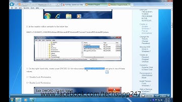 Disable Enable Lock Workstation