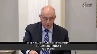 April 14, 2021–NDP Leader Gary Burrill asks the Premier about budget cuts and frontline services