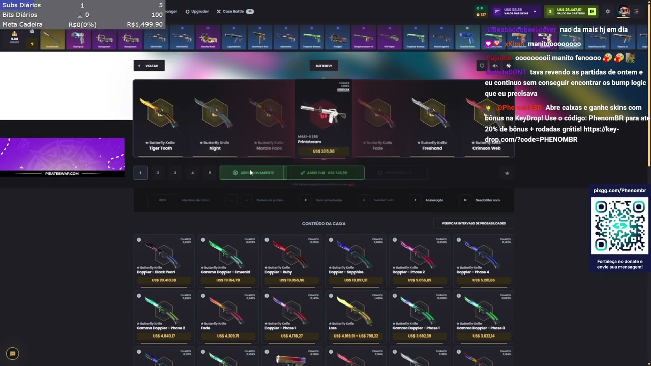 ABRI uma FACA de 19 MIL DÓLARES no KEYDROP 😮😮😮