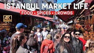 Istanbul Turkey 2026 4K Market Tour | Eminönü Bazaar Prices, Crowds & Street Food