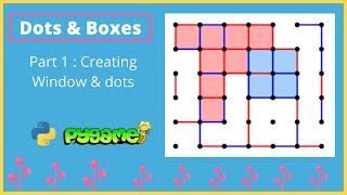 Creating Window & dots | Dots & boxes game PART 1 | python and pygame #pyguru screenshot 5