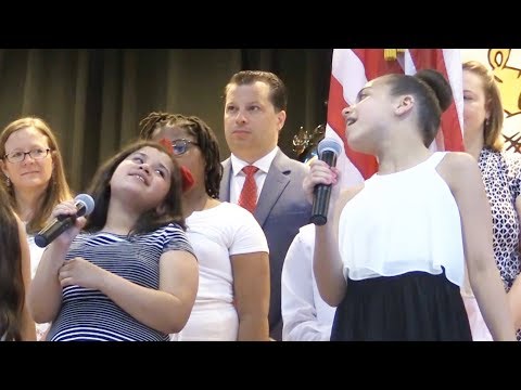 "The Star Spangled Banner" by PS22 Chorus members Nathalie & Kendall