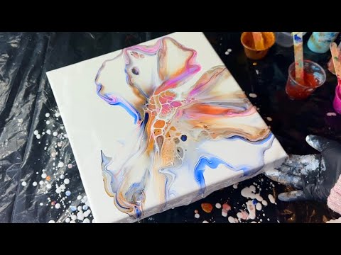 Paint & Water only! Easy Dutch Pour/Bloom this Acrylic Pouring process ...