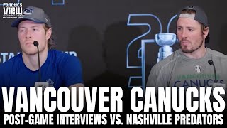 JT Miller & Brock Boeser React to Casey DeSmith Giving Canucks Confidence, Canucks vs. Preds GM3