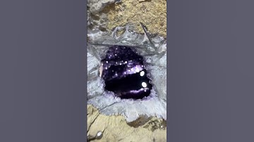 You won’t believe what this amethyst geode looks like inside! #gemshow #amethyst #crystals
