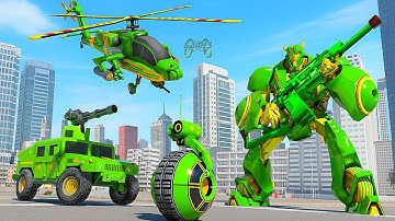 US Multi Green Robot Car Transform Game 2025 - Android Gameplay