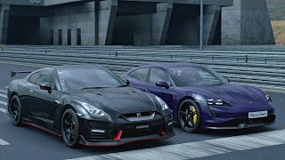 Gran turismo sport drag race - nissan gt-r nismo vs porsche taycan
turbo s