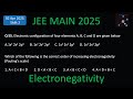 Electronic configuration of four elements A, B, C and D are given below