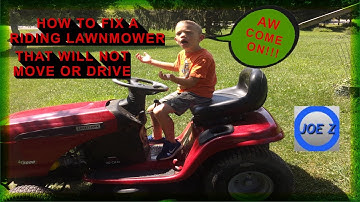 How to fix a riding lawnmower that won