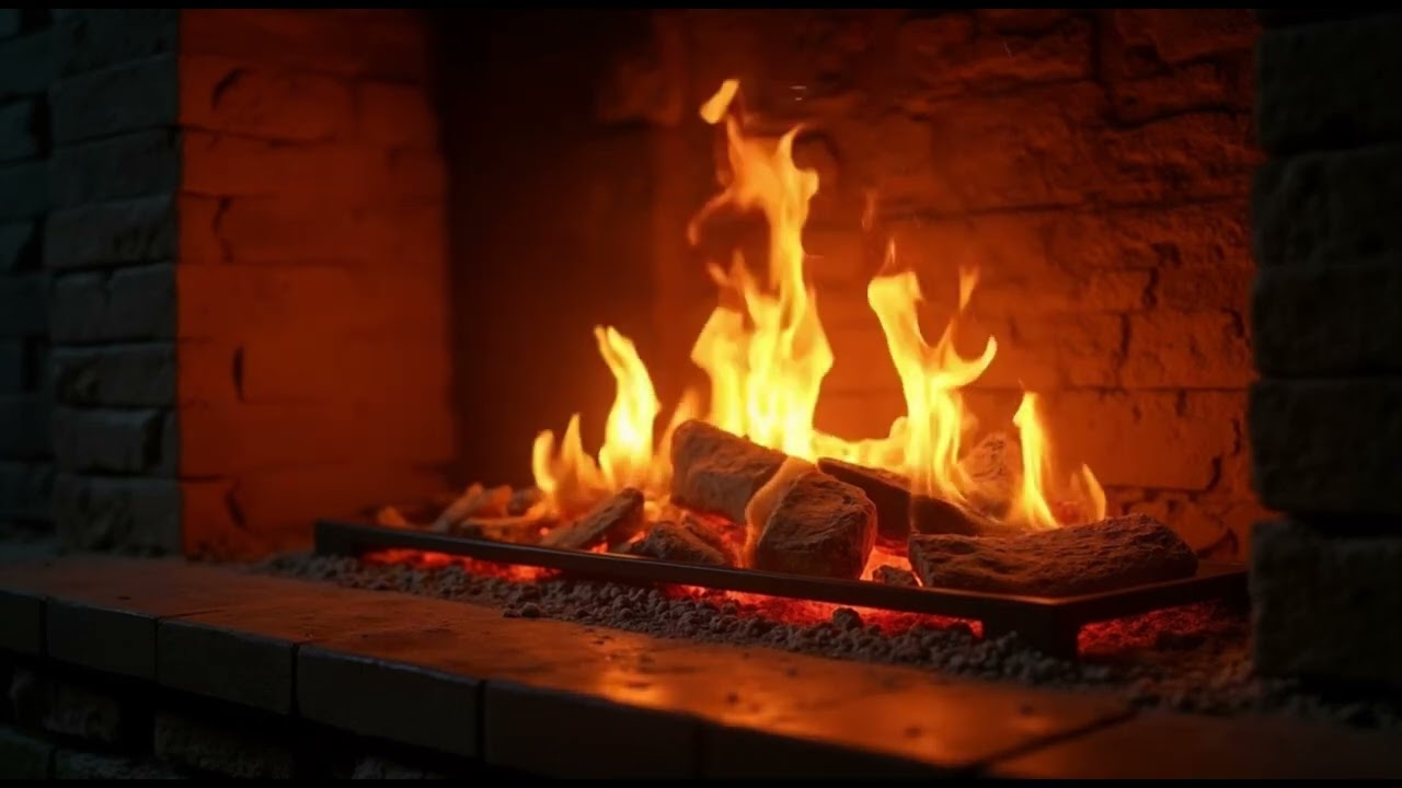Ember Echoes: A Fireplace Meditation with Gentle Tones