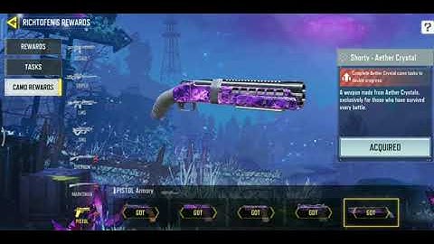 AETHER crystal camo for all Pistols UNLOCKED!!!#codm