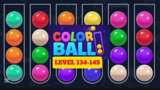 LEVEL 134-145 | COLOR BALL SORT GAME #trending #viralvideo