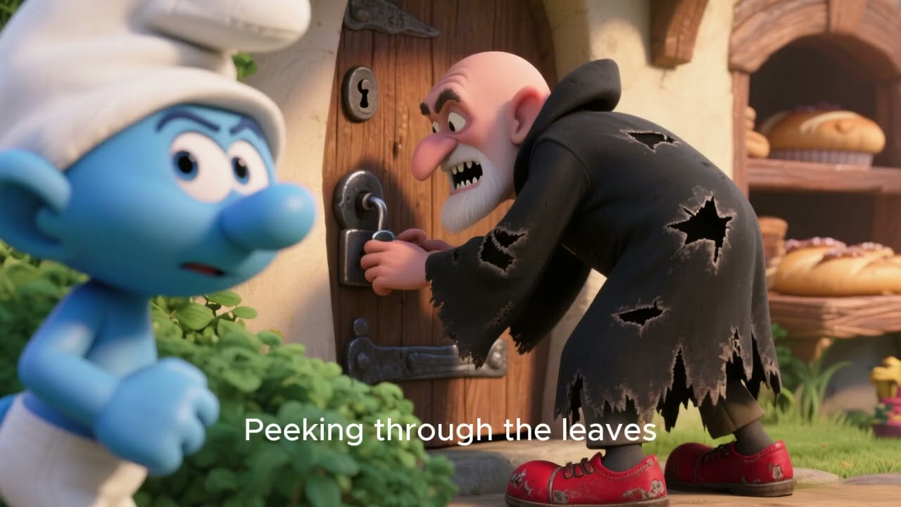 A Smurf guardian protects the village from villain