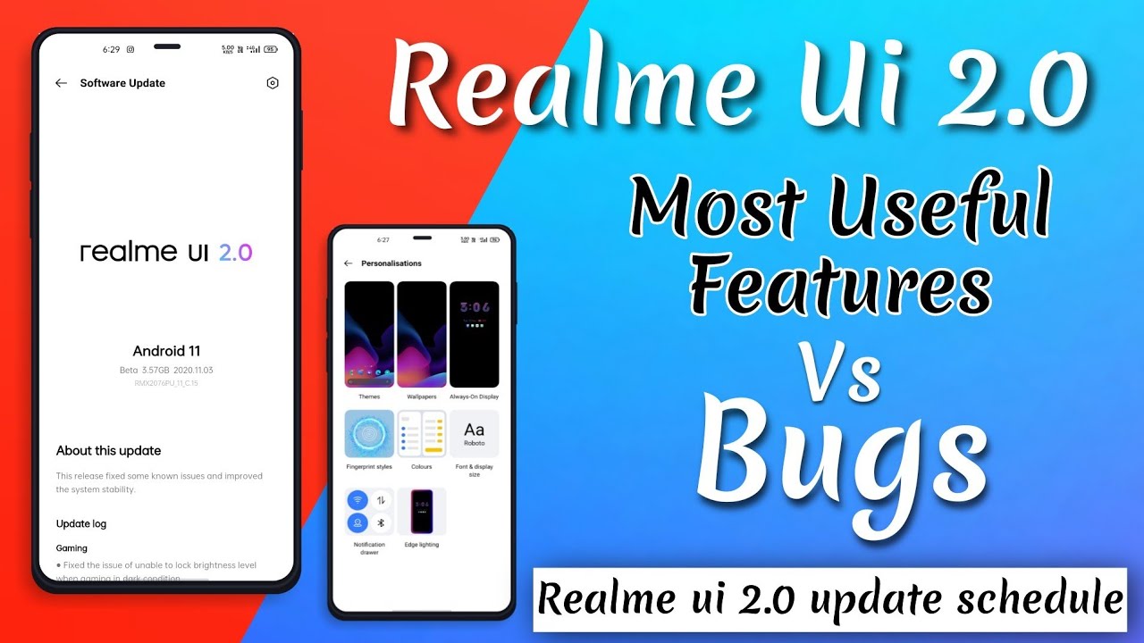 Realme Ui 2.0 Most useful features and Bugs | Realme Ui 2.0 Update Schedule for Realme Devices