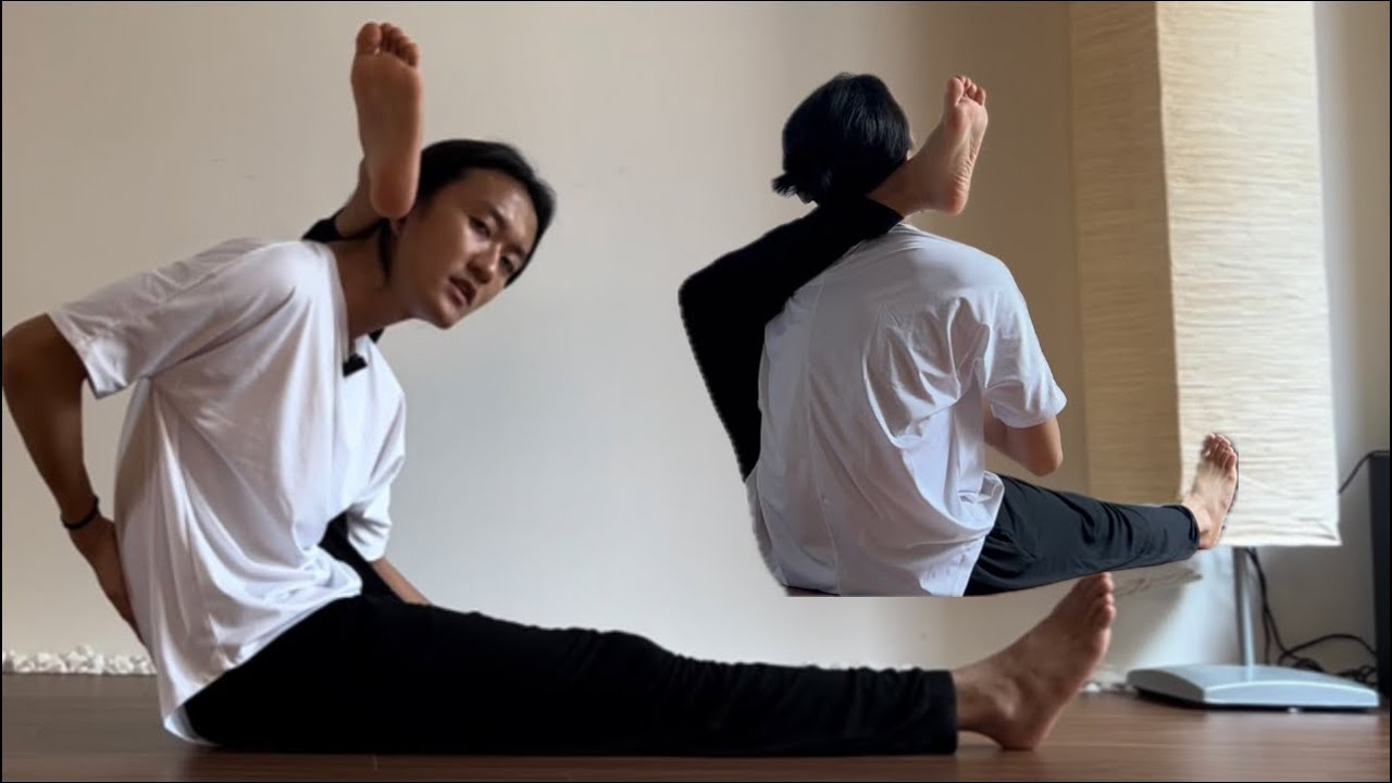 발을 머리 뒤로 걸고 싶다면 꼭 봐야할 영상 (숩타쿠르마사나, 에카파다시르사사나)