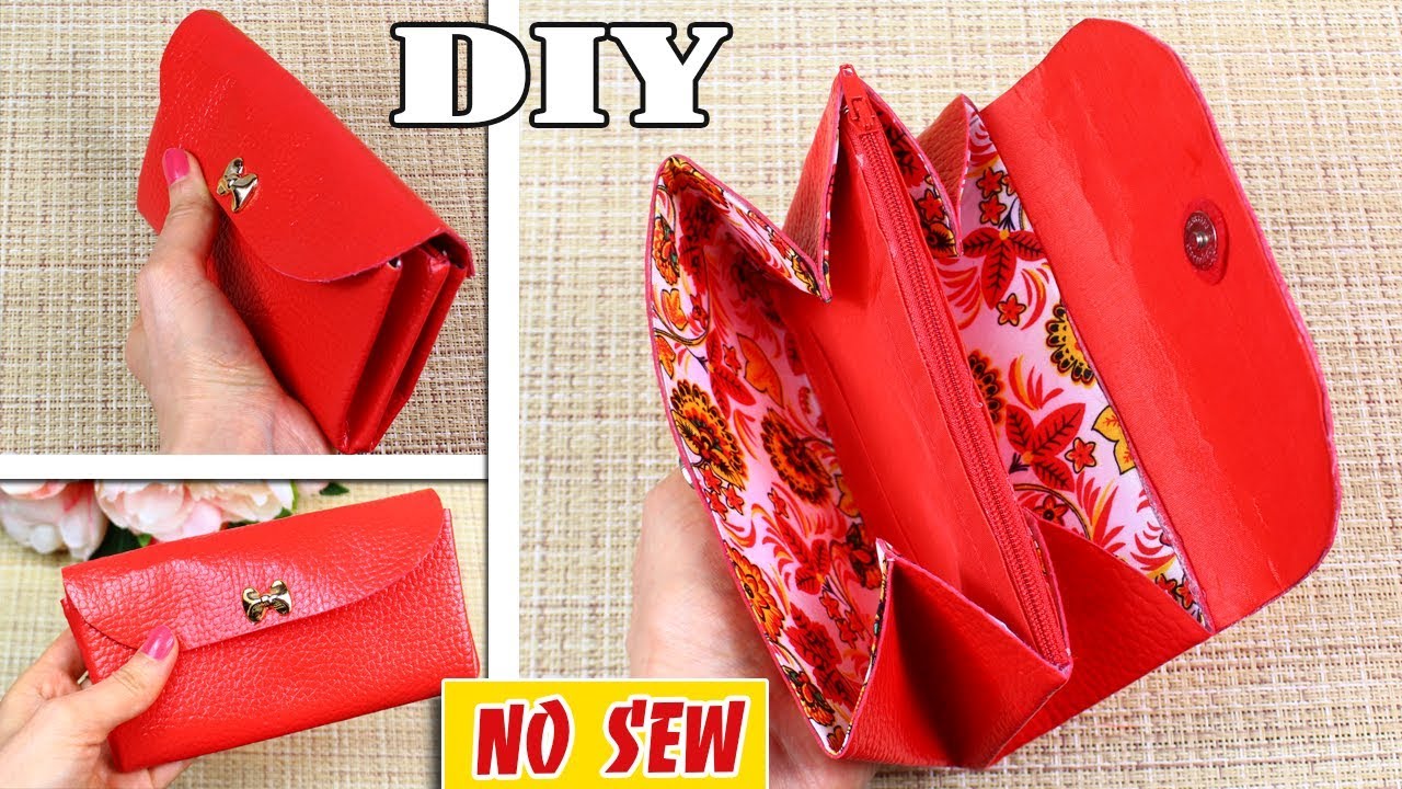 DIY Woman Wallet Tutorial with Zipper Pocket Inside • from Old Bag ...