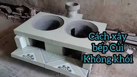 Cách Làm Bếp Củi Không Khói bếp đôi màu xanh