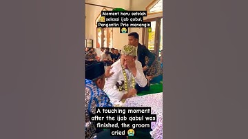 Pengantin menangis haru, bahagia, The bride and groom cried with emotion and happiness 😭 #shorts