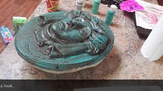 Making the Madame Leota Tombstone Face