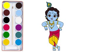 little singham and krishna colouring for kids |little krishna colouring & drawing Lord Krishna