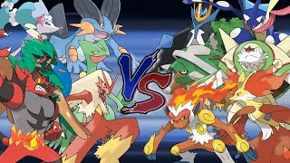 Pokemon Battle Of Starter: Hoenn and Alola Starters Vs Sinnoh and Kalos Starters