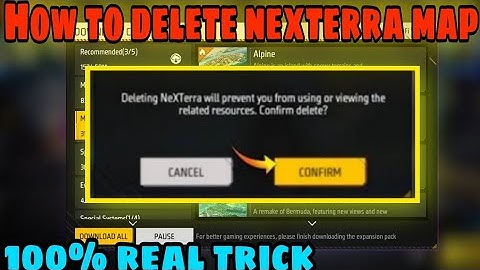 How to delete *NEXTERRA MAP* permanently in free fire max after ob37 update